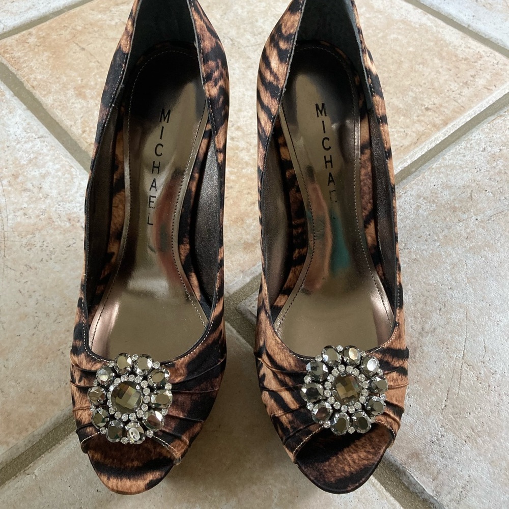 Michael - Cheetah Jeweled Heels